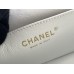 Chanel Classic Flap bag Small 23 White Gold Hardware Camellia Clasp Lambskin Hass Factory leather 15x23x6cm