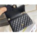 Chanel Classic Flap bag Small 23 Black Gold Hardware Camellia Clasp Lambskin Hass Factory leather 15x23x6cm