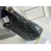 Chanel 22K Hobo Black Gold Hardware Large 30 Lambskin Hass Factory leather 26x30x7cm