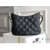 Chanel 22K Hobo Black Gold Hardware Medium 24 Lambskin Hass Factory leather 18x24x6cm