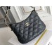 Chanel 22K Hobo Black Gold Hardware Medium 24 Lambskin Hass Factory leather 18x24x6cm