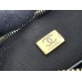 Chanel 22K Hobo Black Gold Hardware Medium 24 Lambskin Hass Factory leather 18x24x6cm