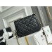 Chanel 22S Classic Flap bag Woven Gold Ball Black Gold Hardware Mini 17 Lambskin Hass Factory leather 13x17x7cm