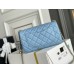 Chanel 22S Classic Flap bag Woven Gold Ball Blue Gold Hardware Mini 20 Lambskin Hass Factory leather 13x20x7cm