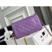 Chanel 22S Classic Flap bag Woven Gold Ball Purple Gold Hardware Mini 20 Lambskin Hass Factory leather 13x20x7cm