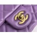 Chanel 22S Classic Flap bag Woven Gold Ball Purple Gold Hardware Mini 20 Lambskin Hass Factory leather 13x20x7cm