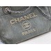 Chanel Beach Bag Light Blue Silver Hardware 38x32x18cm