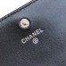 Chanel Classic Wallet Long Flat Cover 19cm Black Silver Hardware Lambskin Hass Factory leather 11x19x3cm