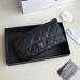 Chanel Classic Wallet Long Curved Cover 19cm Black Gold Hardware Caviar Leather Hass Factory leather 11x19x3cm