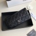 Chanel Classic Wallet Long Curved Cover 19cm Black Silver Hardware Lambskin Hass Factory leather 11x19x3cm