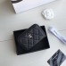 Chanel Classic Wallet Zipper 19cm Black Silver Hardware Lambskin Hass Factory leather 11x8x2cm