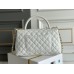 Chanel 23P Coco Handle Large 29cm White Gold Hardware Caviar Leather Hass Factory leather 29x18x12