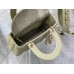 Lady Dior Bag, Grey-Green Lambskin, Champagne Gold Hardware, Small   Four Blocks   20, Size: 20cm