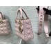 Lady Dior Bag, Pink Lambskin, Champagne Gold Hardware, Small   Four Blocks   20, Size: 20cm