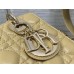 Lady Dior Bag, Apricot Lambskin, Champagne Gold Hardware, Small   Four Blocks   20, Size: 20cm