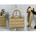 Lady Dior Bag, Apricot Lambskin, Champagne Gold Hardware, Small   Four Blocks   20, Size: 20cm