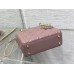 Lady Dior Mini Bag, 17, Deep Pink Lambskin, Champagne Gold Hardware, Size: 17cm