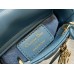 Lady Dior Micro Bag, 12, Blue Lambskin, Champagne Gold Hardware, Size: 12x10x5cm