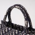 Dior Book Tote, Classic Blue Oblique Embroidery, Small 26, Size: 26.5x21x14cm