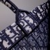 Dior Book Tote, Classic Blue Oblique Embroidery, Large 42, Size: 42x35x18cm