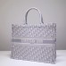 Dior Book Tote, Classic Grey Zoo Oblique Embroidery, Large 42, Size: 42x35x18cm