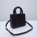 Lady Dior 5-Compartment Bag, 24, Black Lambskin, So Black, Model: 44532, Size: 24x20x11cm