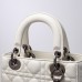 Lady Dior Four Blocks 20 (Style: 8878) Lambskin, Gray, Silver Hardware, Size: 20x16.5x8cm