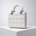 Lady Dior Four Blocks 20 (Style: 8878) Lambskin, Gray, Silver Hardware, Size: 20x16.5x8cm