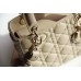 Lady Dior Four Blocks 20 (Style: 8878) Lambskin, White, Silver Hardware, Size: 20x16.5x8cm