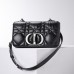 Dior Caro Calfskin, Black, Deep Silver Hardware, Small (20x12x7cm)