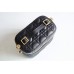 Dior Makeup Bag, Full Leather, Black, Gold Hardware, Vanity Box (Style: 9012), Size: 18.5x13x10.5cm