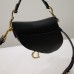 Dior Saddle Bag, Black Calfskin, Gold Hardware, Small (21x18x5cm)