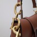 Dior Saddle Bag, Brown Calfskin, Gold Hardware, Medium (25.5x20x6.5cm)