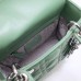 Lady Dior Mini 17cm, Three Blocks, Lambskin, Green, Silver Hardware