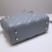 Lady Dior Mini 17cm, Three Blocks, Lambskin, Light Blue, Silver Hardware