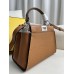 Fendi Peekaboo Small 23 Brown Silver Hardware 23x18x12cm 8BN266