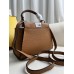 Fendi Peekaboo Small 23 Brown Silver Hardware 23x18x12cm 8BN266