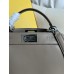 Fendi Peekaboo I See You Small 27 Gray Silver Clasp 27x20x11cm