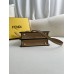 Fendi Peekaboo I See You Mini 20 Brown Gold Clasp 20x15.5x11cm