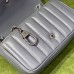 Gucci GG Marmont Geometric Mini, 16.5, Grey, Silver Hardware, Size: 16.5x10x5cm, Model: 476433