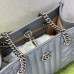 Gucci GG Marmont Geometric Medium, 26.5, Grey, Silver Hardware, Size: 26.5x19x11cm, Model: 681483