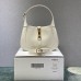 Gucci Jackie 1961, Full Leather, Imported Italian Leather, Small 27.5cm, White, Gold Hardware, Size: 27.5x19x4cm, Model: 636706