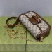 Gucci Horsebit 1955, Baguette, Monogram, Gold, Model: 735178, Size: 24x12x6cm