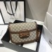 Gucci Horsebit 1955 Medium, 25, Brown, Monogram, Model: 602204, Size: 25x18x8cm