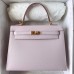 Hermes Hermès Kelly 25cm Epsom  leather 09 Dreamy Pink Purple  Waxed Thread  Gold Hardware Hand-Stitched 