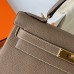 Hermes Hermès Kelly 28cm Togo Ck18 Elephant Grey Waxed Thread Gold Hardware Hand-Stitched