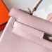 Hermes Hermès Kelly 25cm Swift Imported Plain Leather 09 Dreamy Pink Purple Waxed Thread Silver Hardware Hand-Stitched