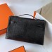 Hermes Hermès Mini Kelly 22cm Lizard Imported Lizard Leather Ck89 Black Waxed Thread Silver Hardware Out of Stock Hand-Stitched