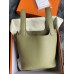 Hermes Hermès Picotin 18 Taurillon Clemence Q1 Sage Green Gold Hardware Hand-Stitched