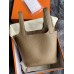 Hermes Hermès Picotin 18 Taurillon Clemence 18 Elephant Grey Gold Hardware Hand-Stitched